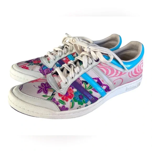 Adidas Adidas Embroidered Floral Print Woven Wicker Insole Sneakers Size 8